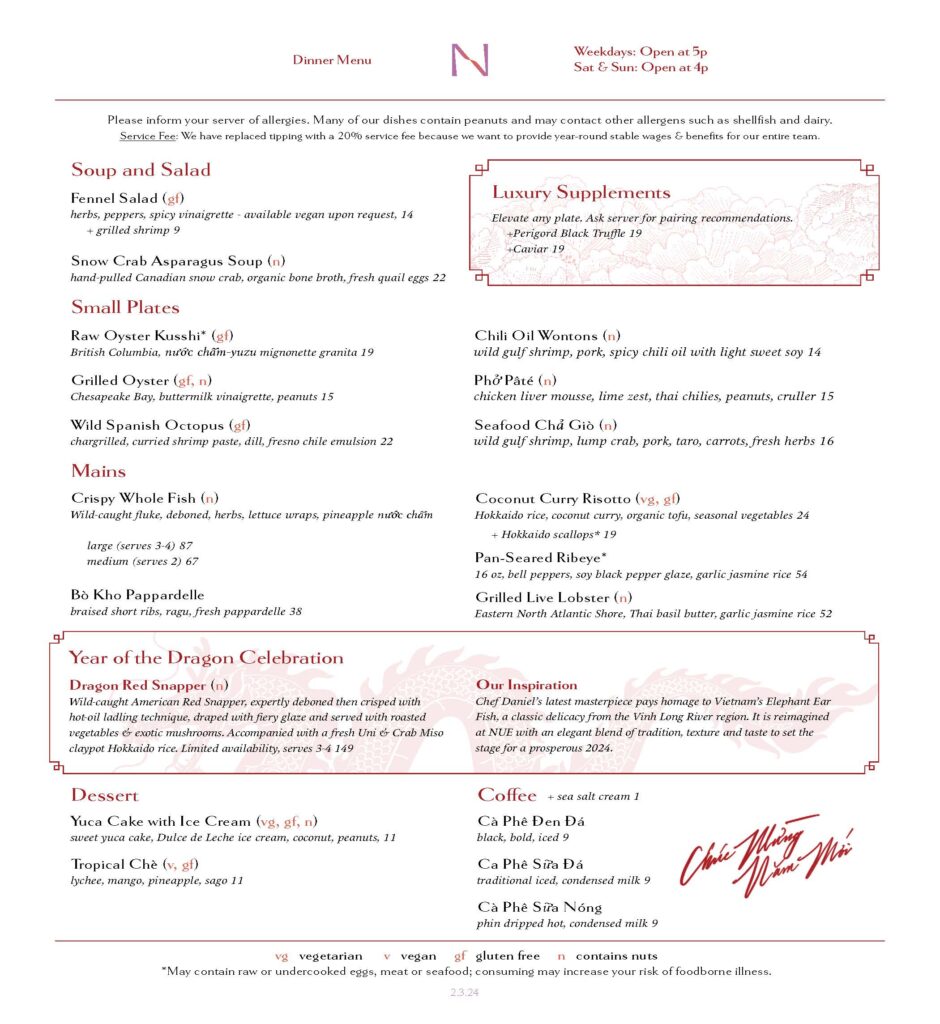 Menu - NUE